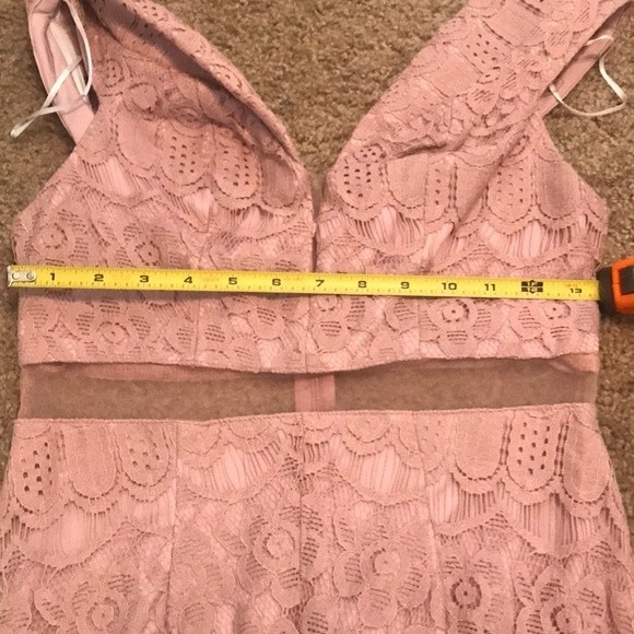 Pink Lace off shoulder Dress - Picture 7 of 10